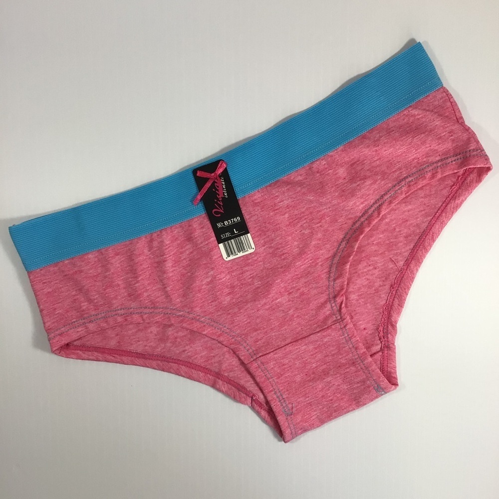 Vision Intimate Blue and Pink Panties Underwear - Size Large